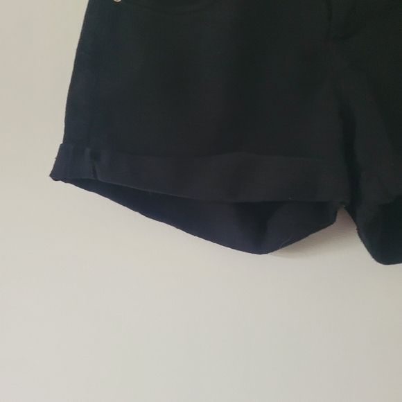 FRAME Le Cutoff Cuffed Mid-Rise Denim Shorts black Size 28 - Picture 7 of 11
